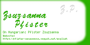 zsuzsanna pfister business card